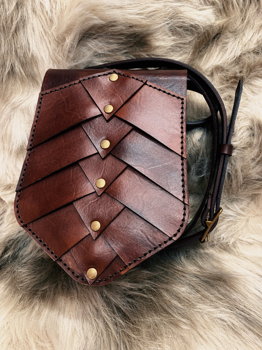 Ragnar Cross Body Bag in Mohogany