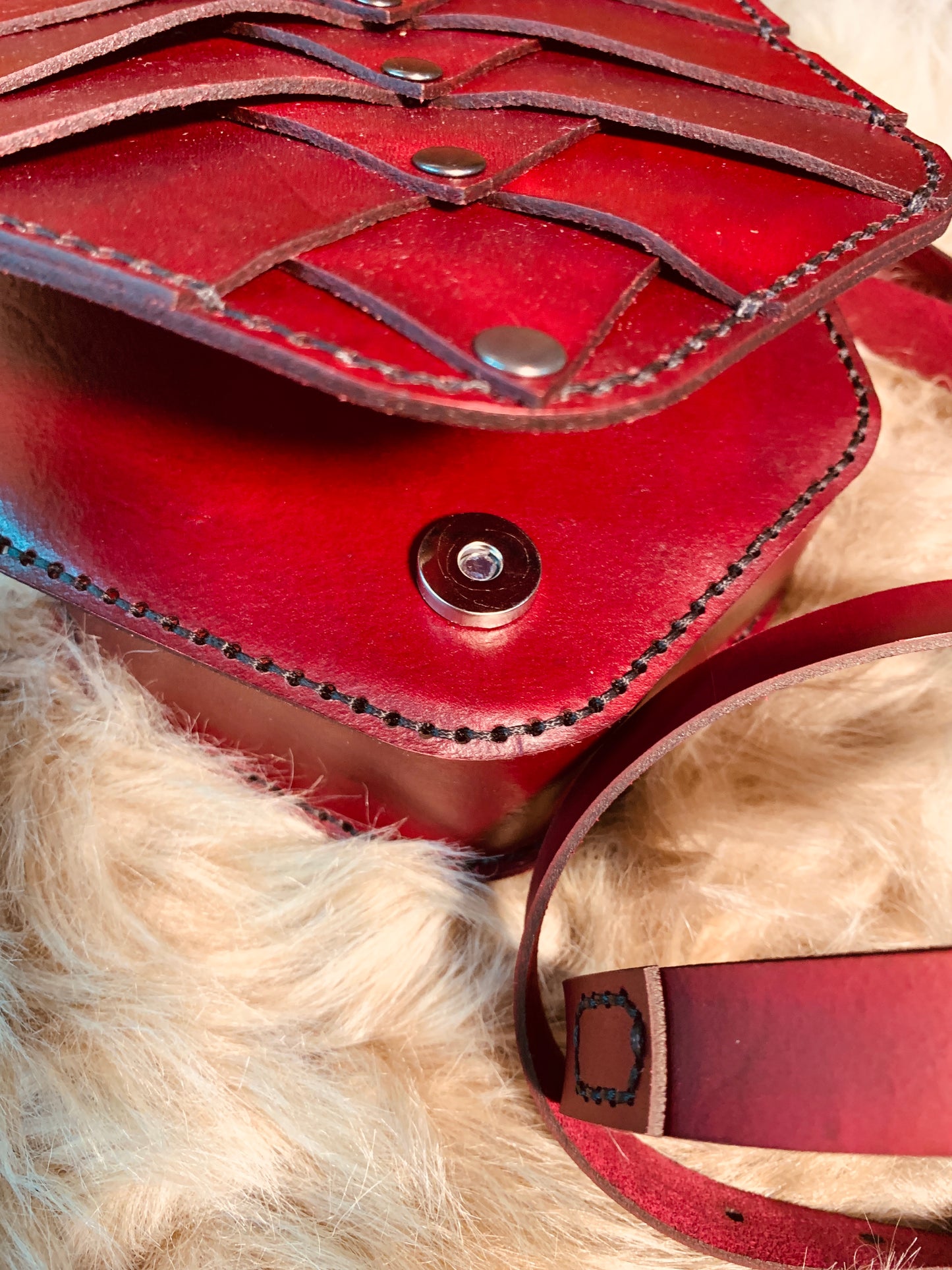 Ragnar Cross Body Bag in Oxblood Red