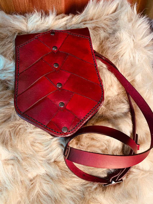 Ragnar Cross Body Bag in Oxblood Red