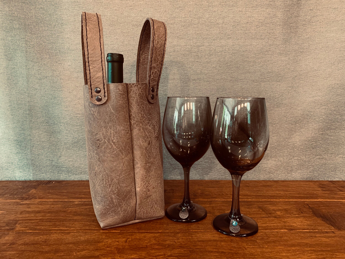 Grey Bucket Wine Bag