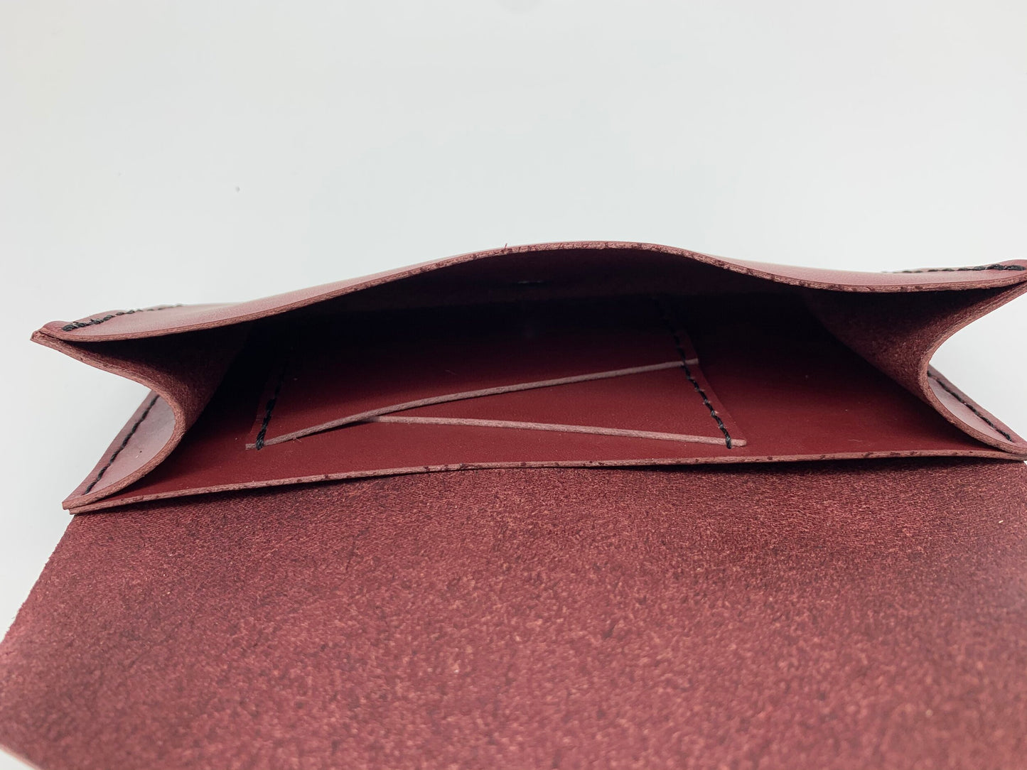 Red Leather Long Wallet