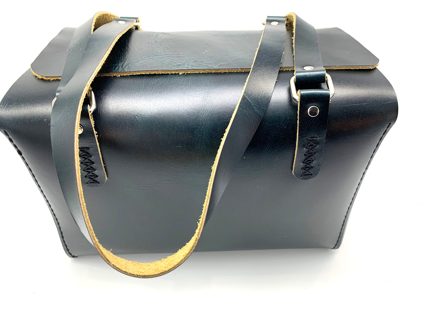 Blue Square Bag with Flap Enclosure