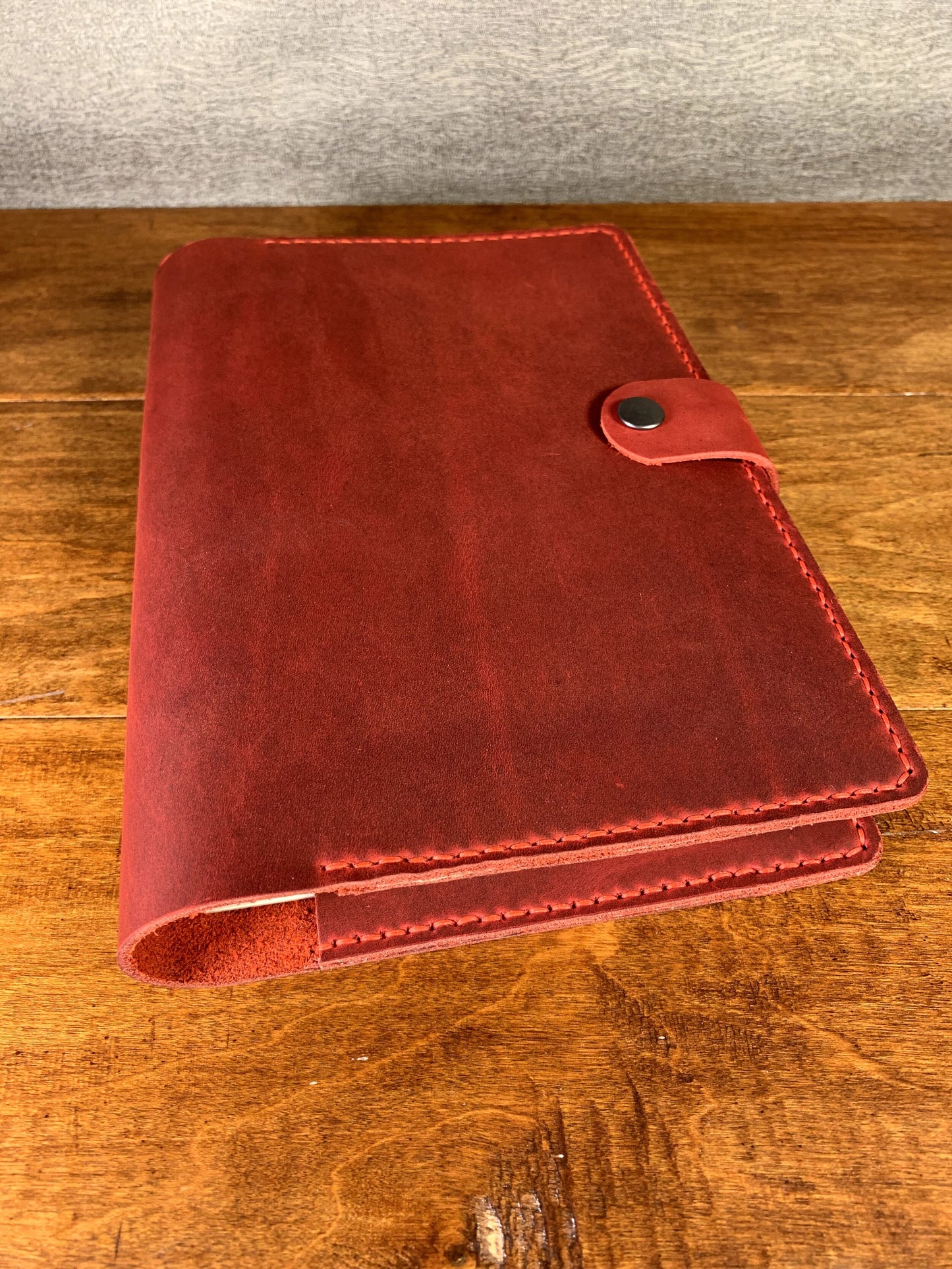 Red Crazyhorse Oil Tanned Leather Journal