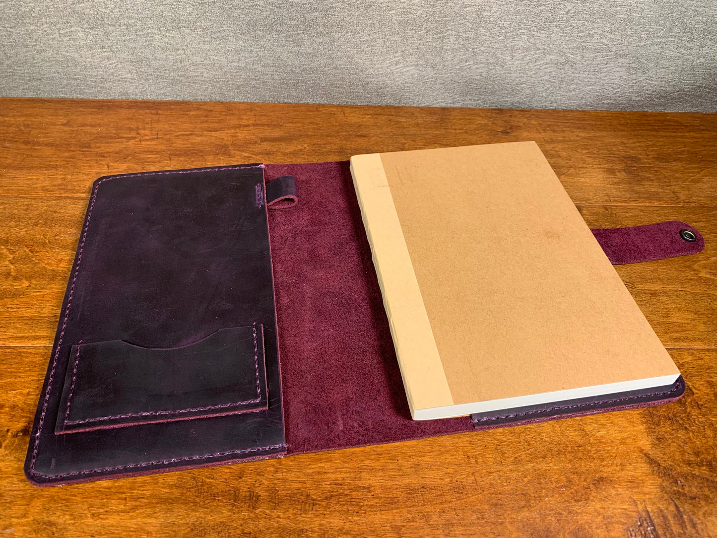 Purple Crazyhorse Oil Tanned Leather Journal