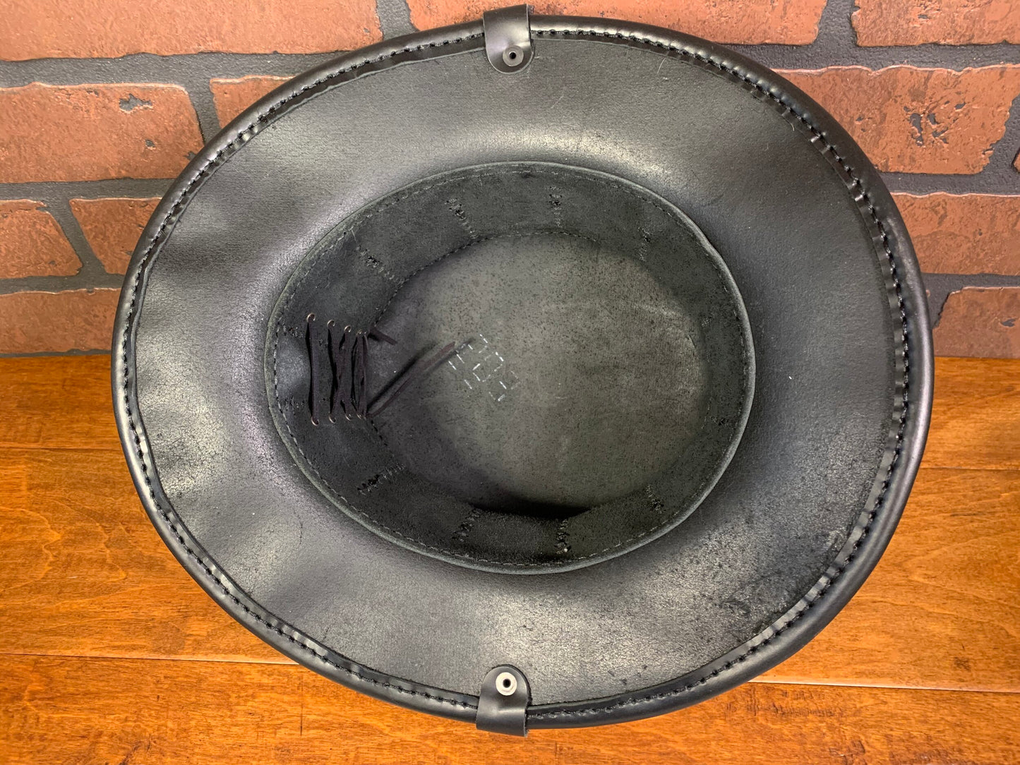 Black Leather Corset Top Hat