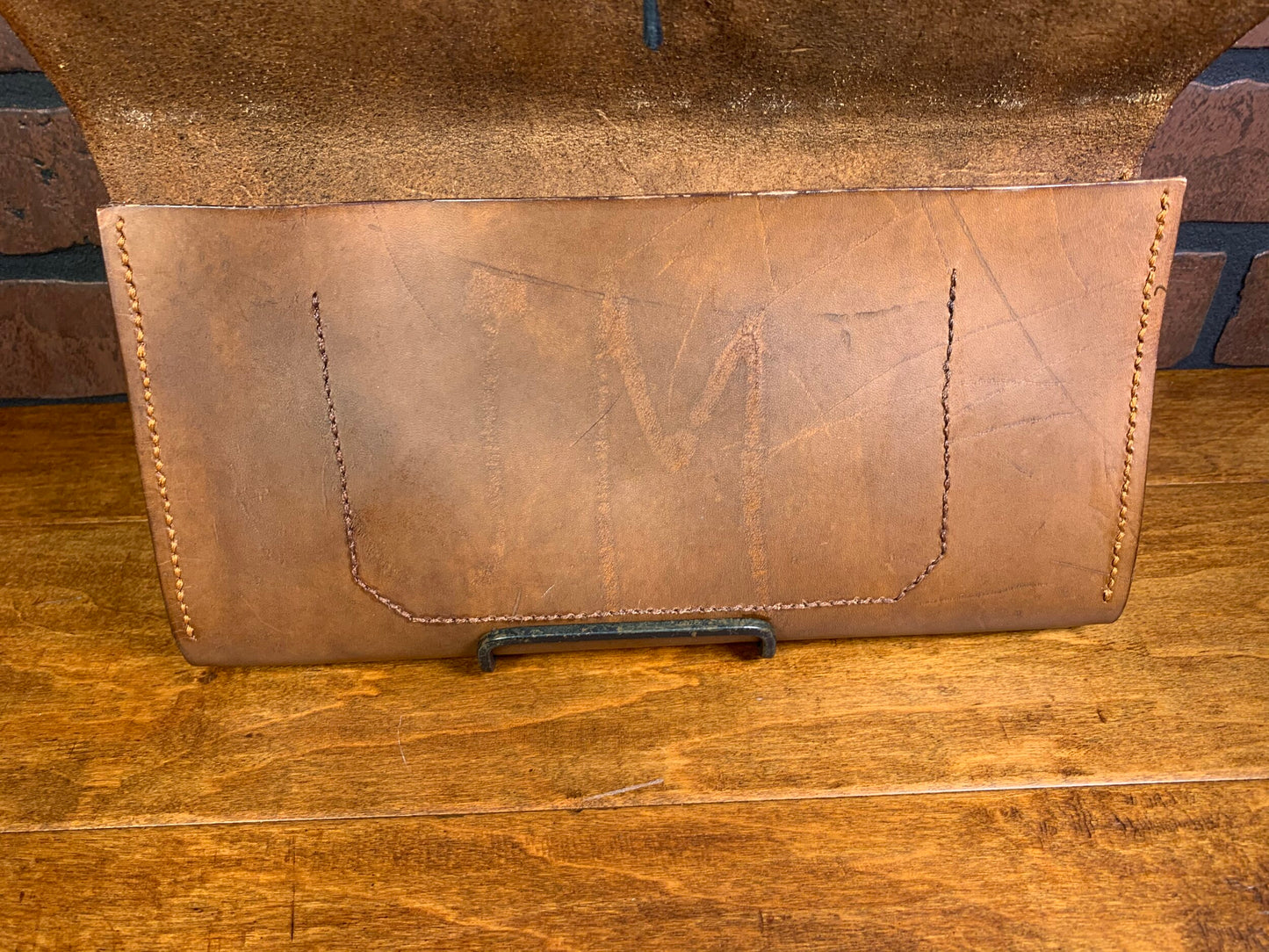 Brown Veg Tan Clutch