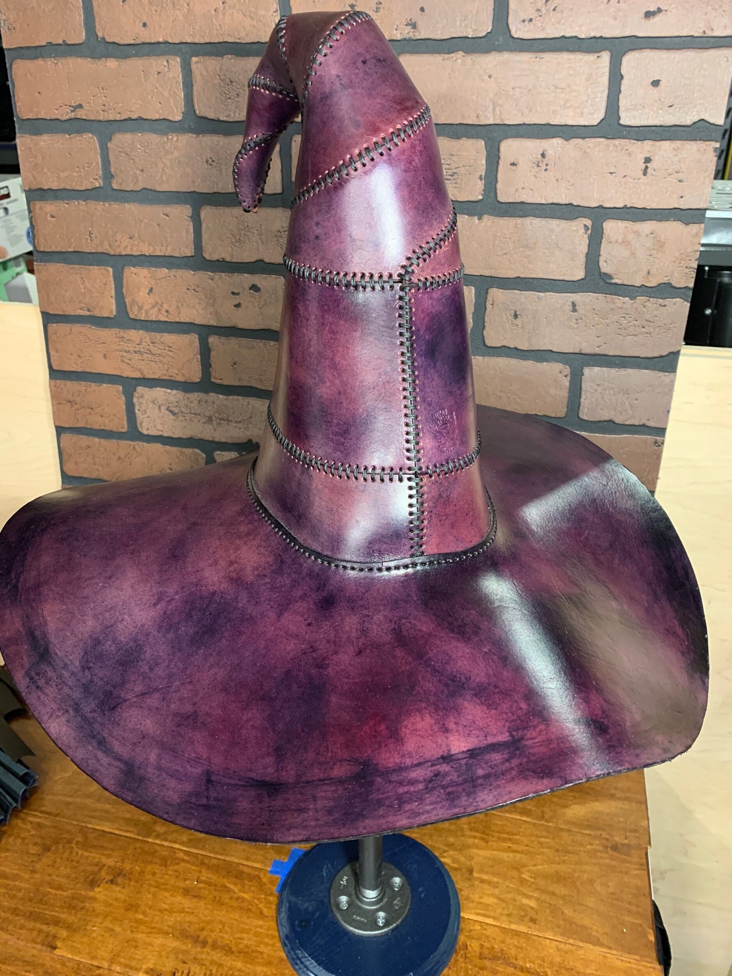 Purple Witch or Wizard veg tan hat