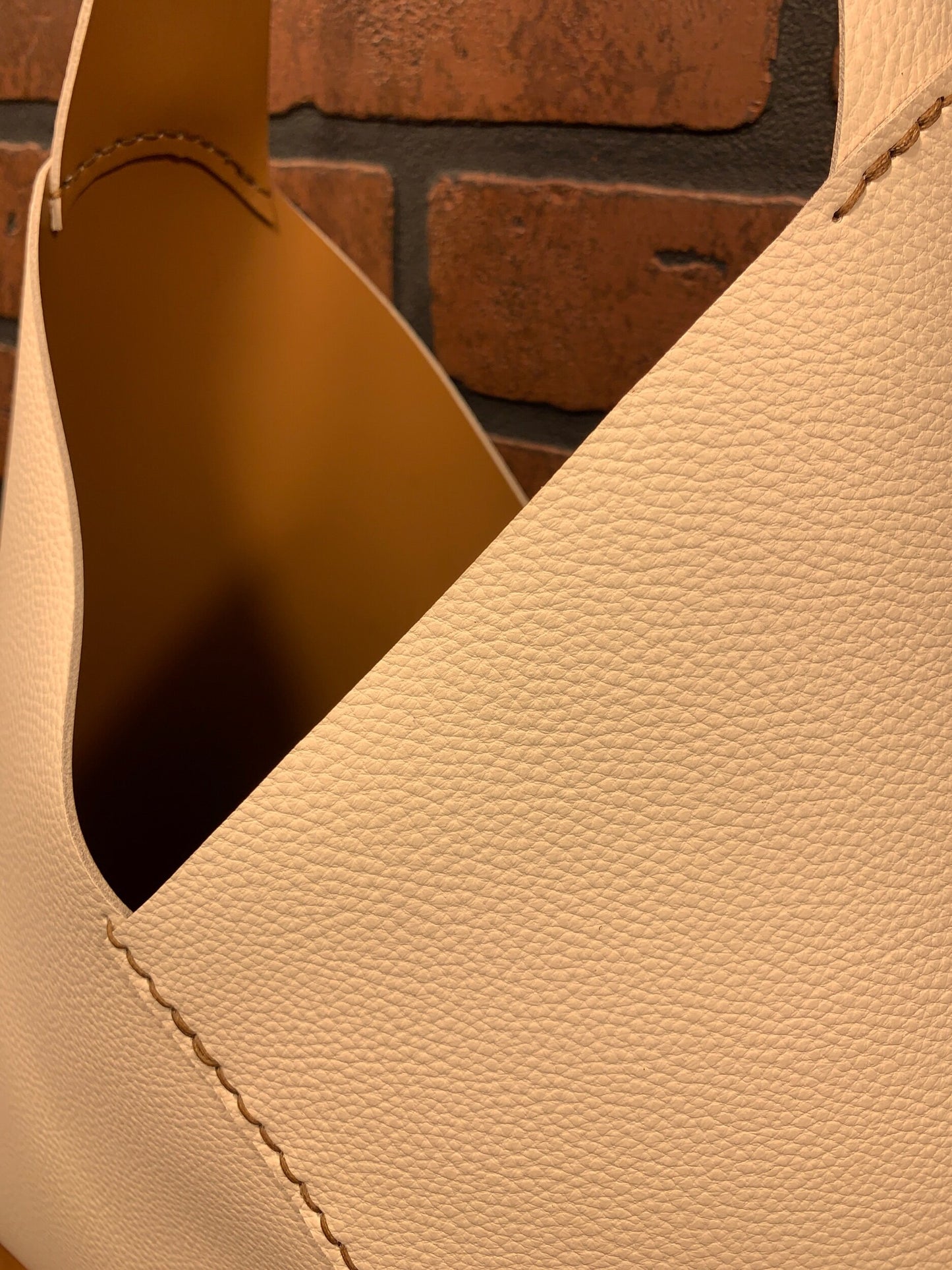Pebbled Tan Julie Tote Bag