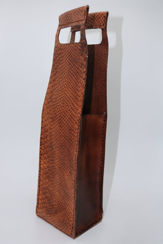 Boa Embossed Wine Bag
