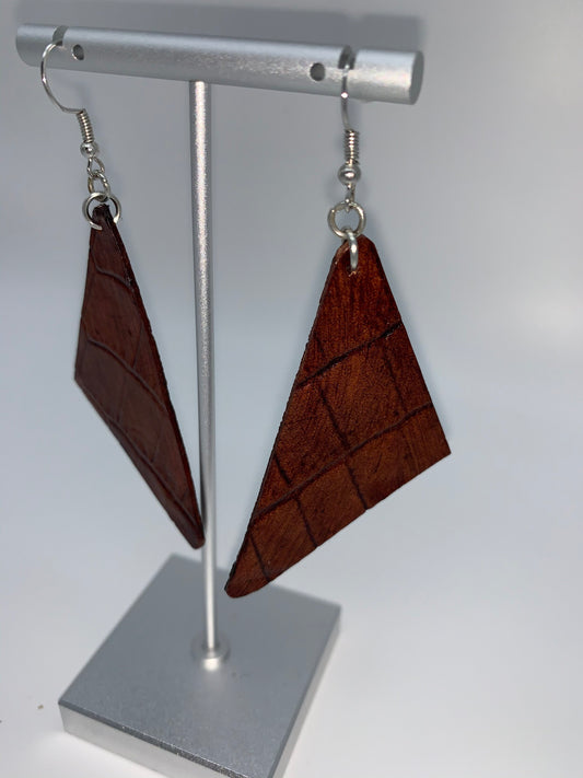 Reptile Brown Earrings
