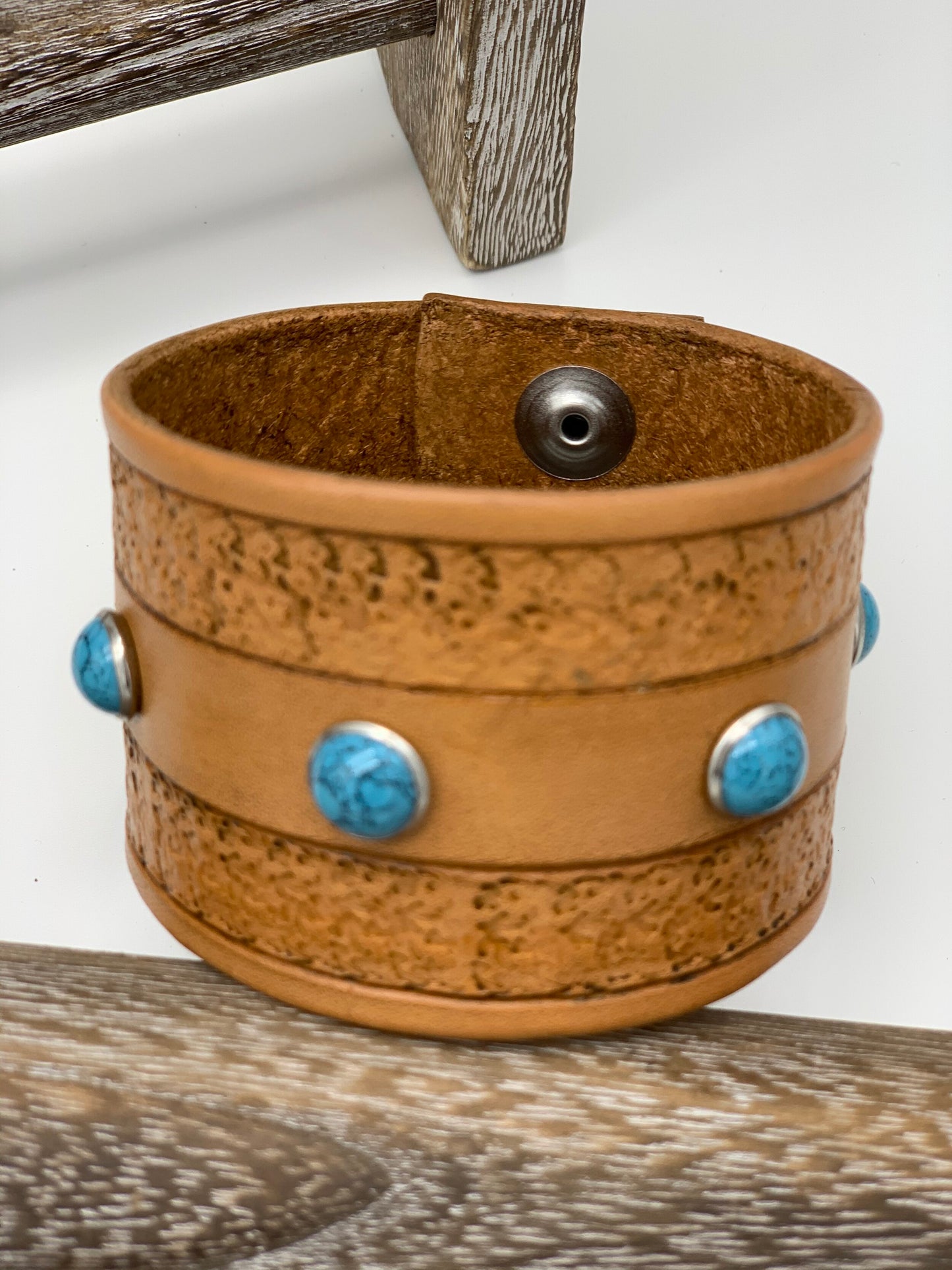 Blue Stone Cuff Bracelet