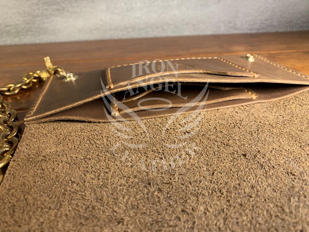 Blackjack Brown Crazyhorse Oil Tanned Long Wallet