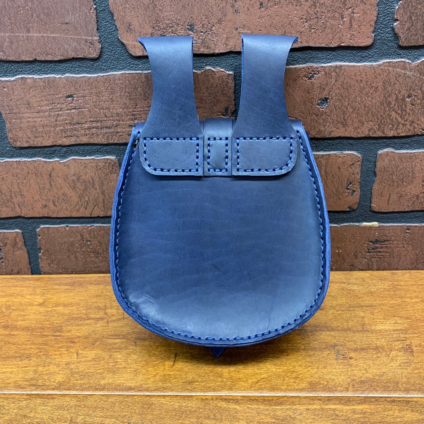 William Belt Bag in Blue Bison Leather