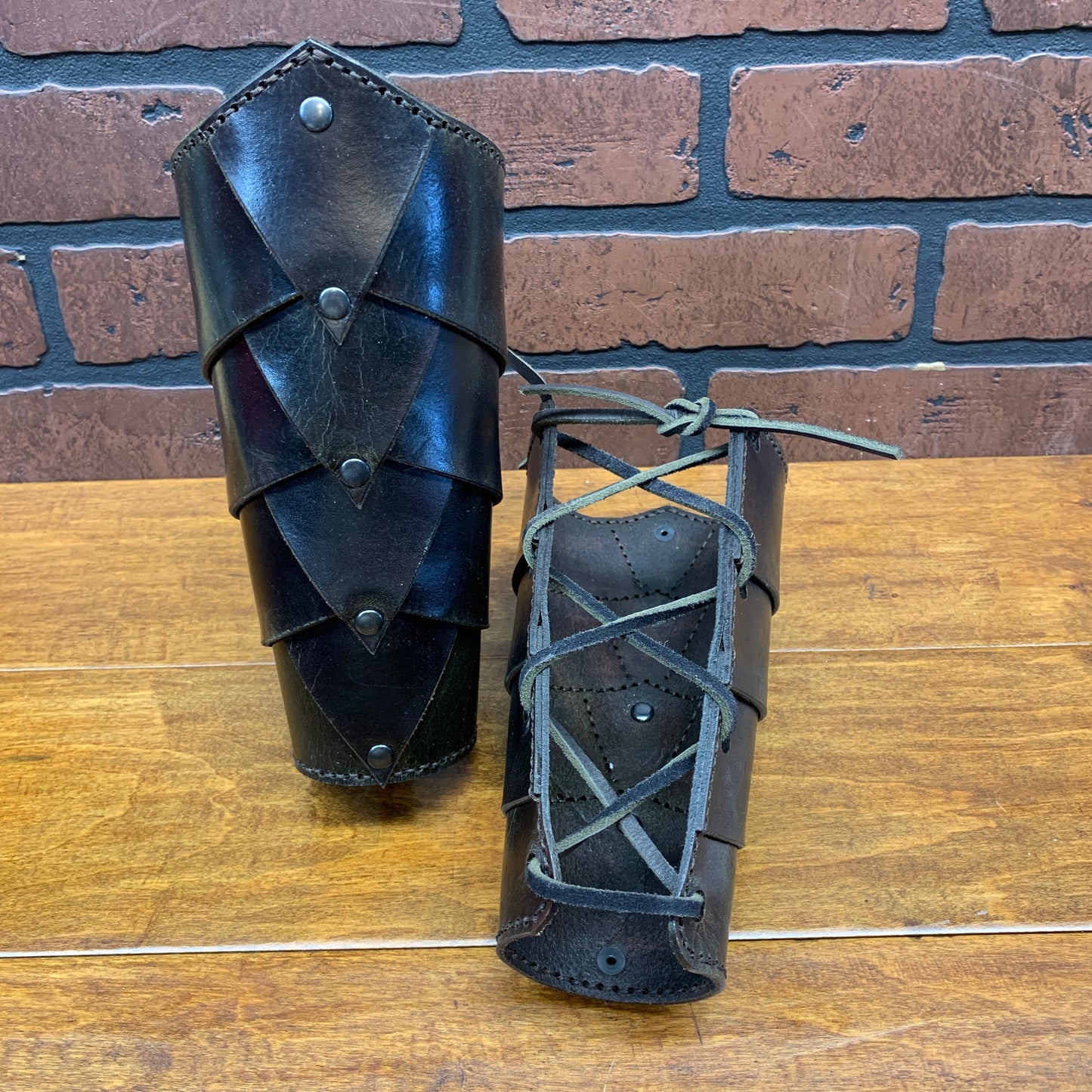 Ragnar Vambraces in Cordovan Brown