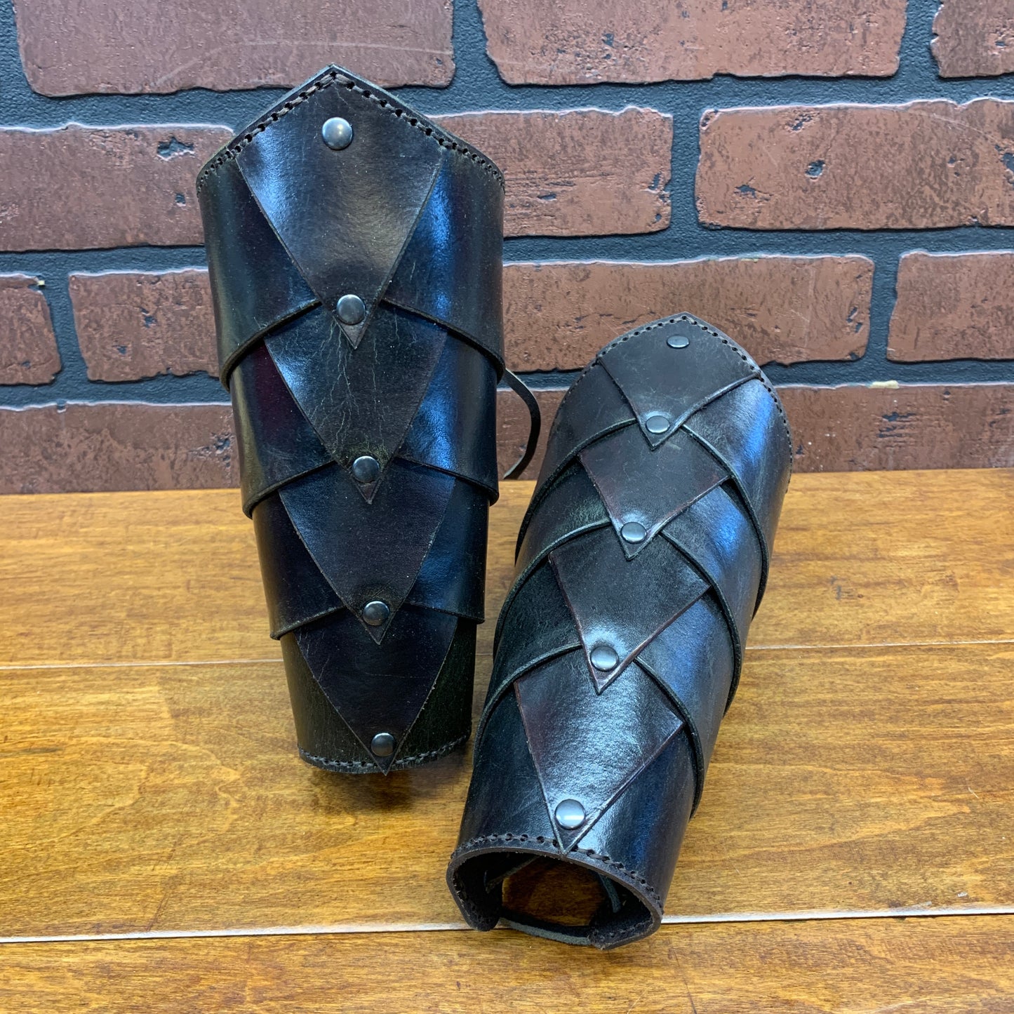 Ragnar Vambraces in Cordovan Brown