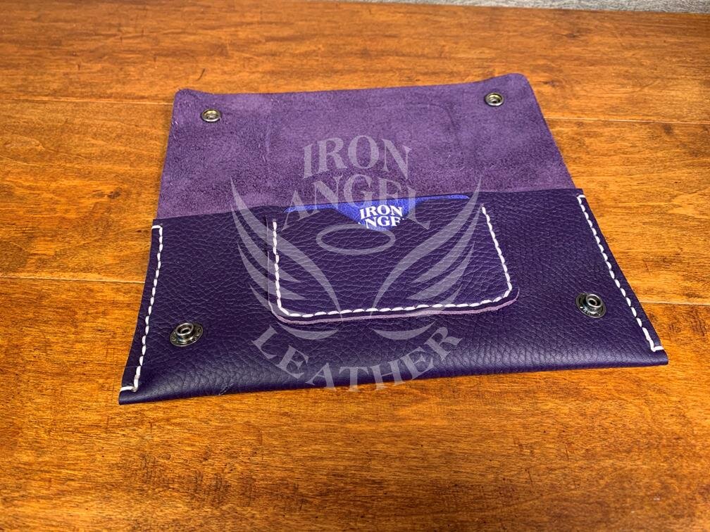 Purple Zen Pebbled Long Wallet
