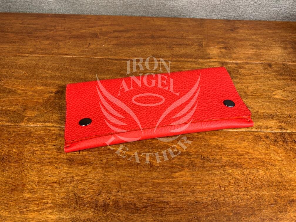 Strawberry Zen Pebbled Long Wallet