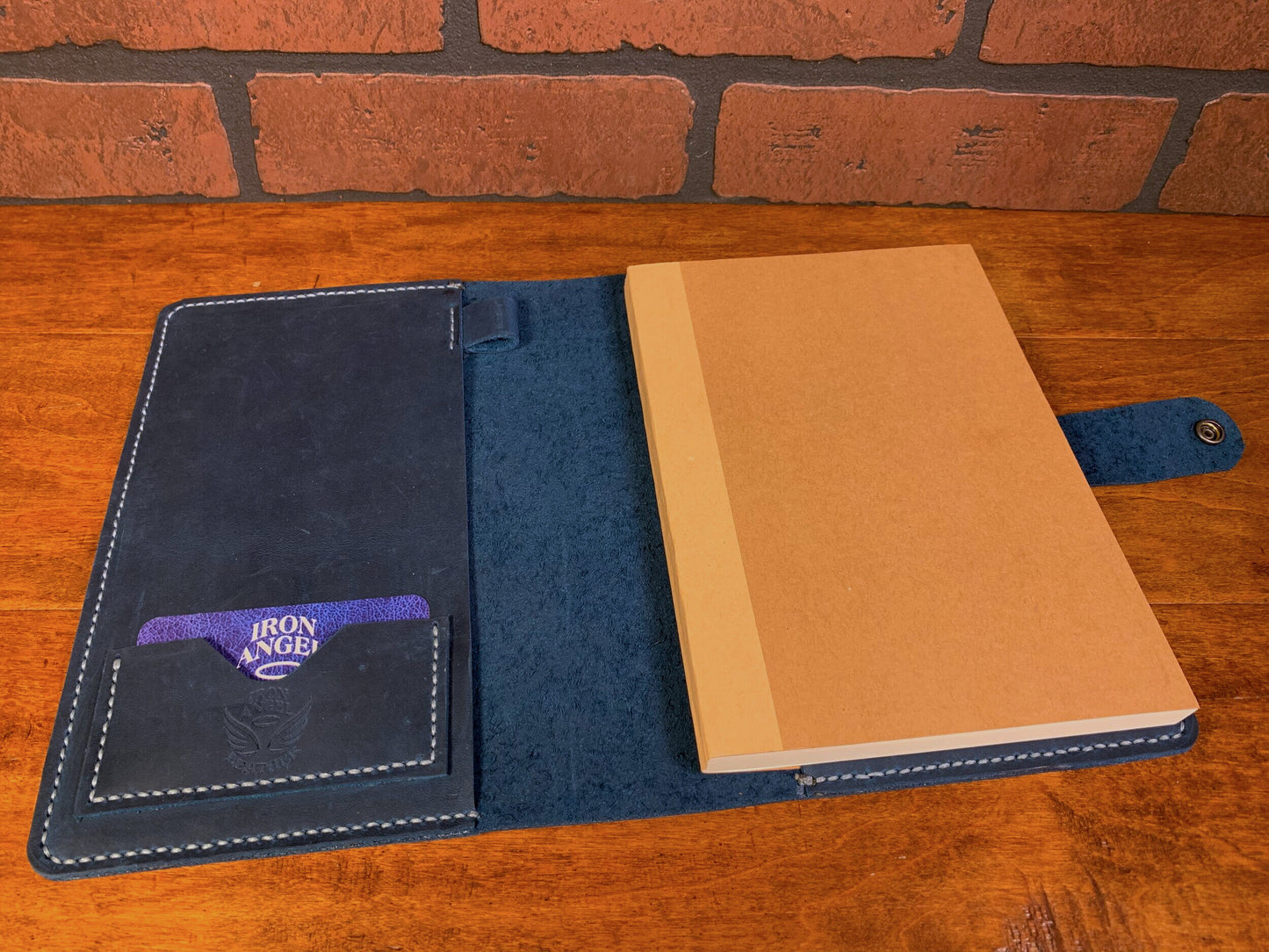 Blue Crazyhorse Oil Tanned Leather Journal