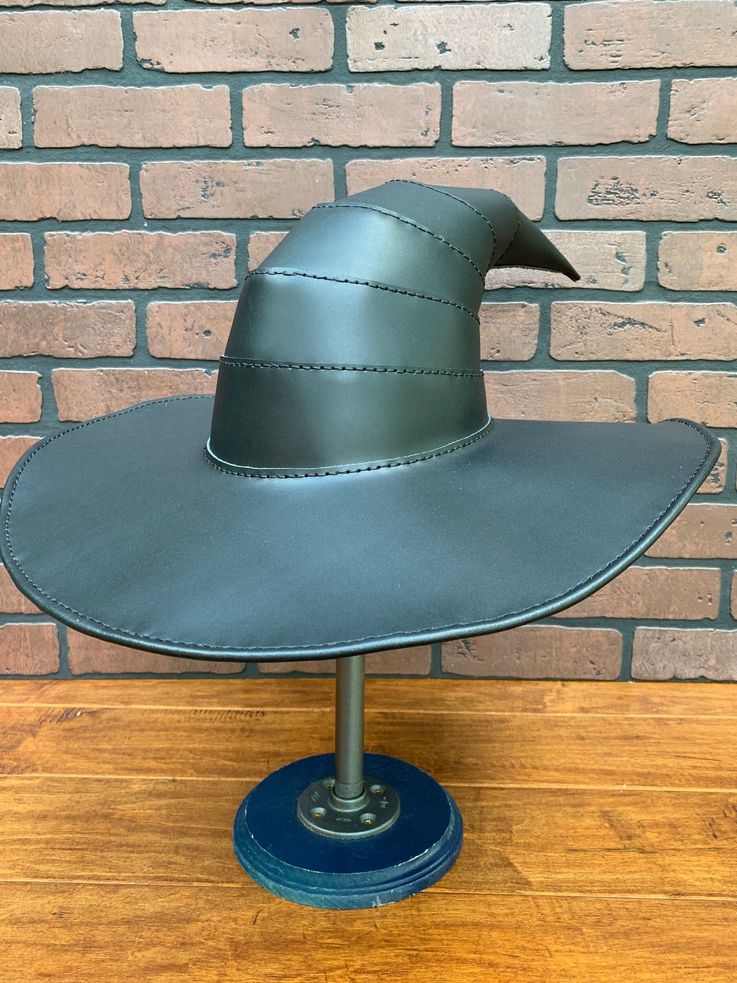 Black Leather Wizards Hat