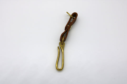 Brass Fish Hook Keychain