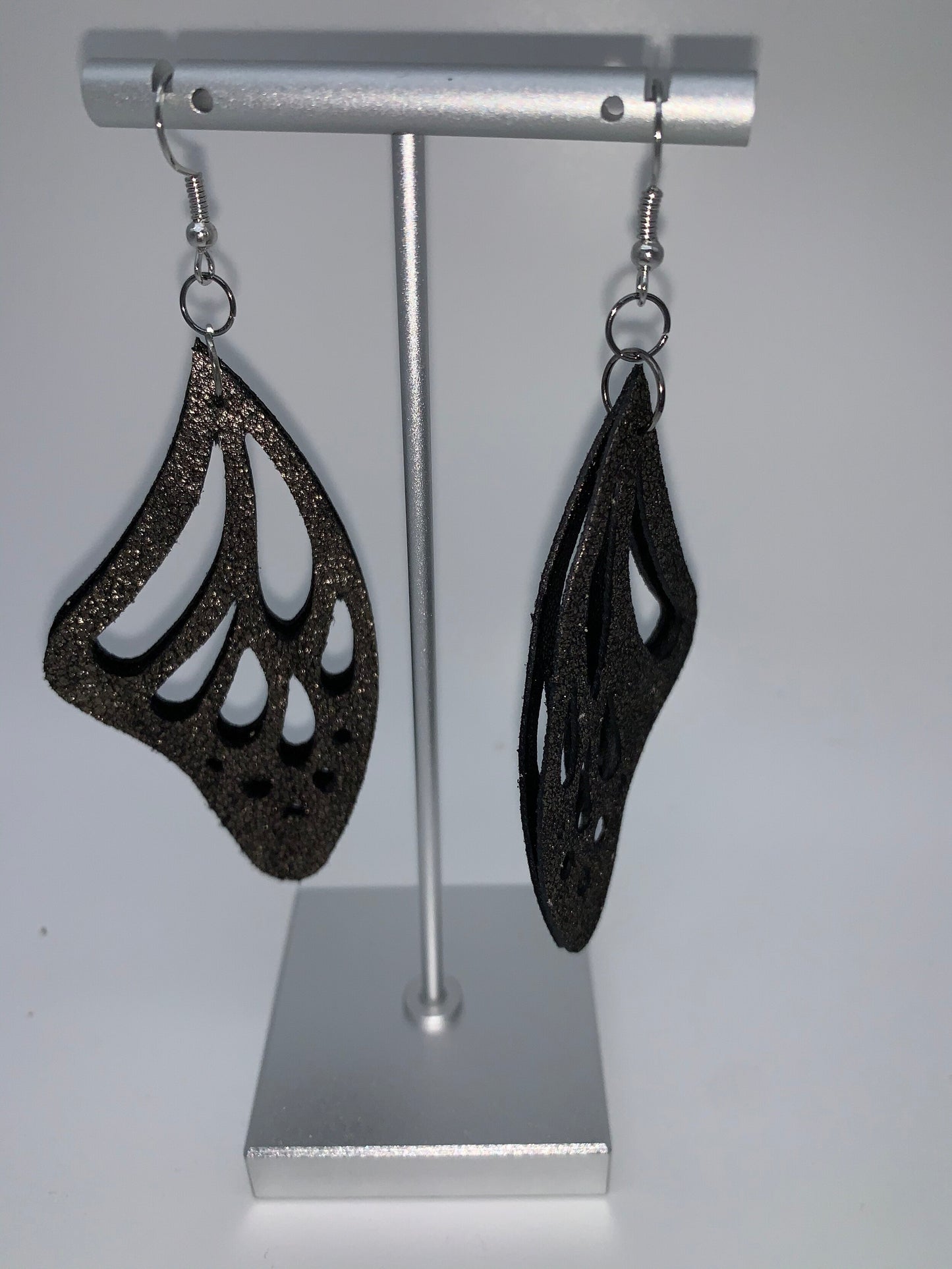 Black and Gold Double Butterfly Wing Earrings